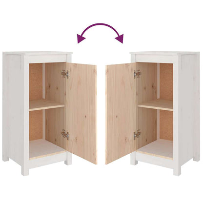 vidaXL Sideboard White 39x35x80 cm Solid Wood Pine