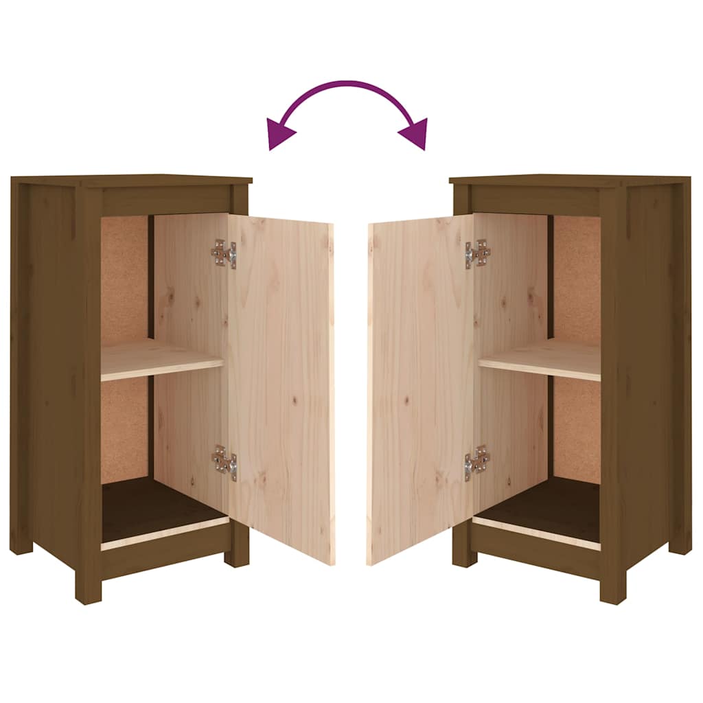 vidaXL Sideboard Honey Brown 39x35x80 cm Solid Wood Pine
