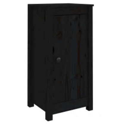 vidaXL Sideboards 2 pcs Black 39x35x80 cm Solid Wood Pine