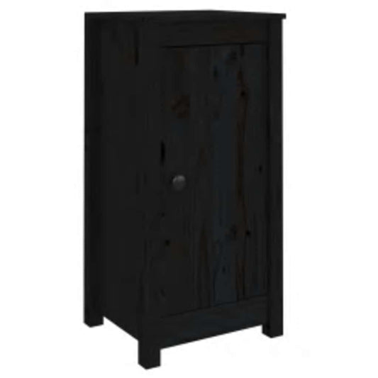 vidaXL Sideboards 2 pcs Black 39x35x80 cm Solid Wood Pine
