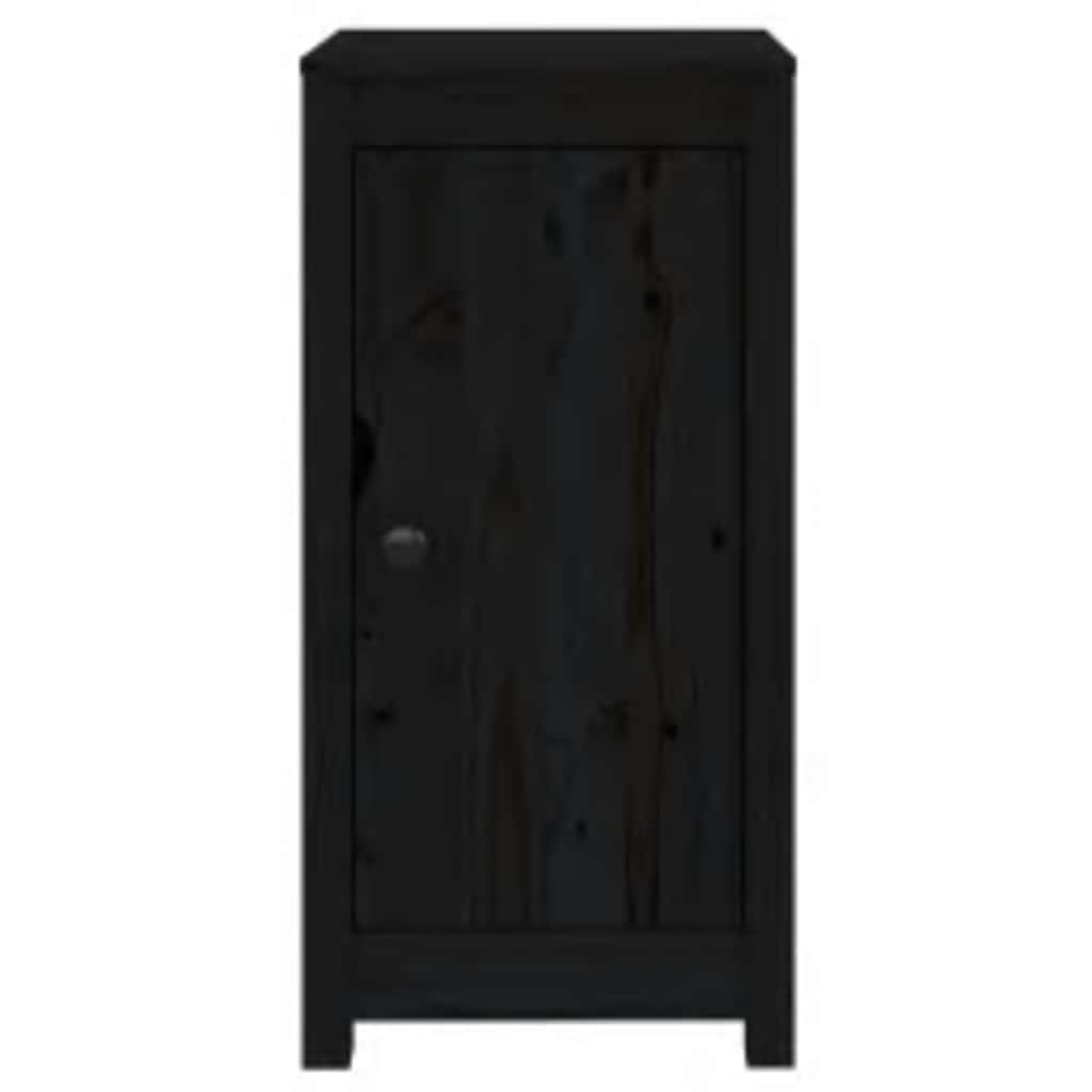 vidaXL Sideboards 2 pcs Black 39x35x80 cm Solid Wood Pine