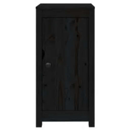 vidaXL Sideboards 2 pcs Black 39x35x80 cm Solid Wood Pine