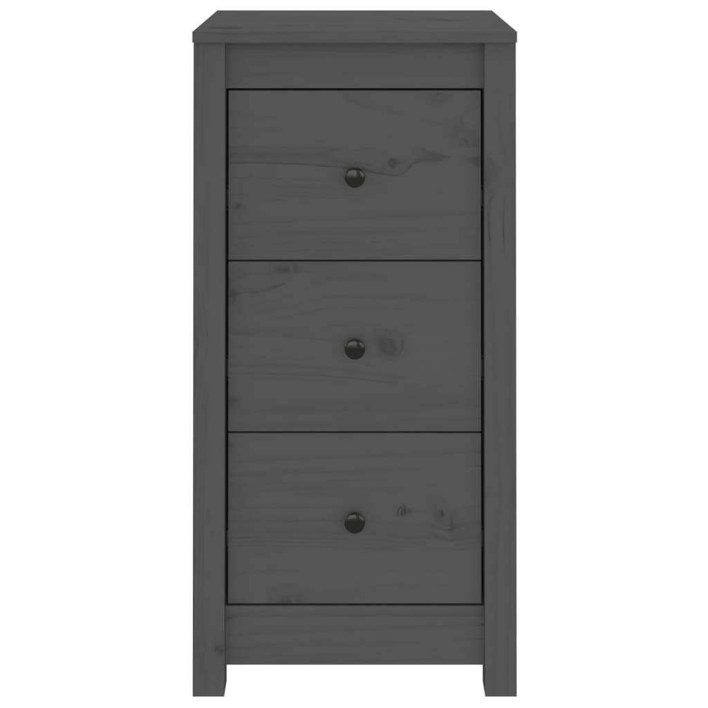 vidaXL Sideboards 2 pcs Grey 40x35x80 cm Solid Wood Pine