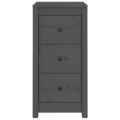 vidaXL Sideboards 2 pcs Grey 40x35x80 cm Solid Wood Pine