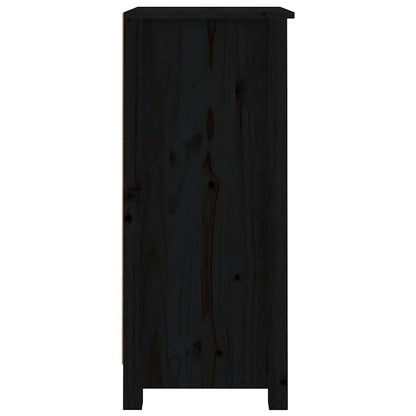 vidaXL Sideboard | Set of 2 | Black | Solid Pine Wood | Sideboard | Rectangular