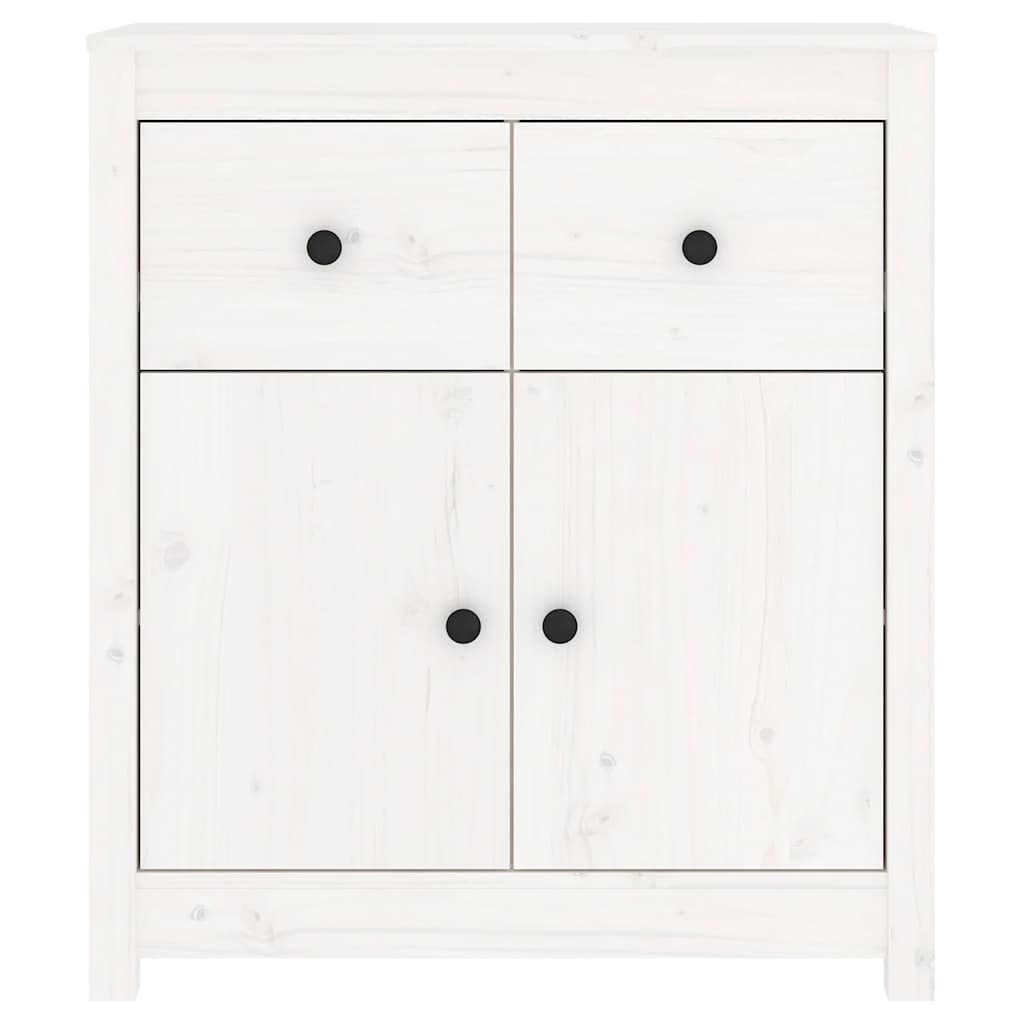 vidaXL Sideboard White 70x35x80 cm Solid Wood Pine
