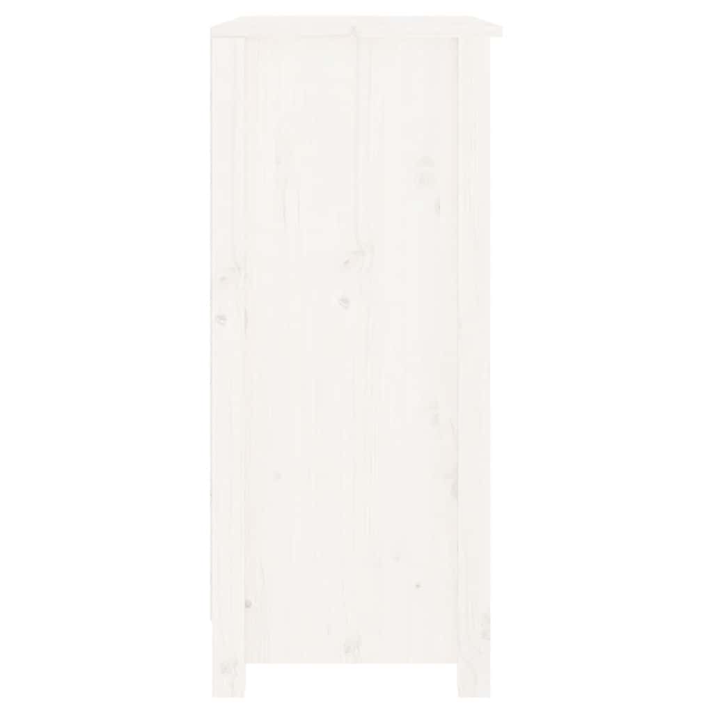 vidaXL Sideboard White 70x35x80 cm Solid Wood Pine