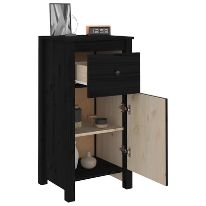 vidaXL Sideboard | Set of 2 | Black | Solid pine wood | Medium | Sideboard
