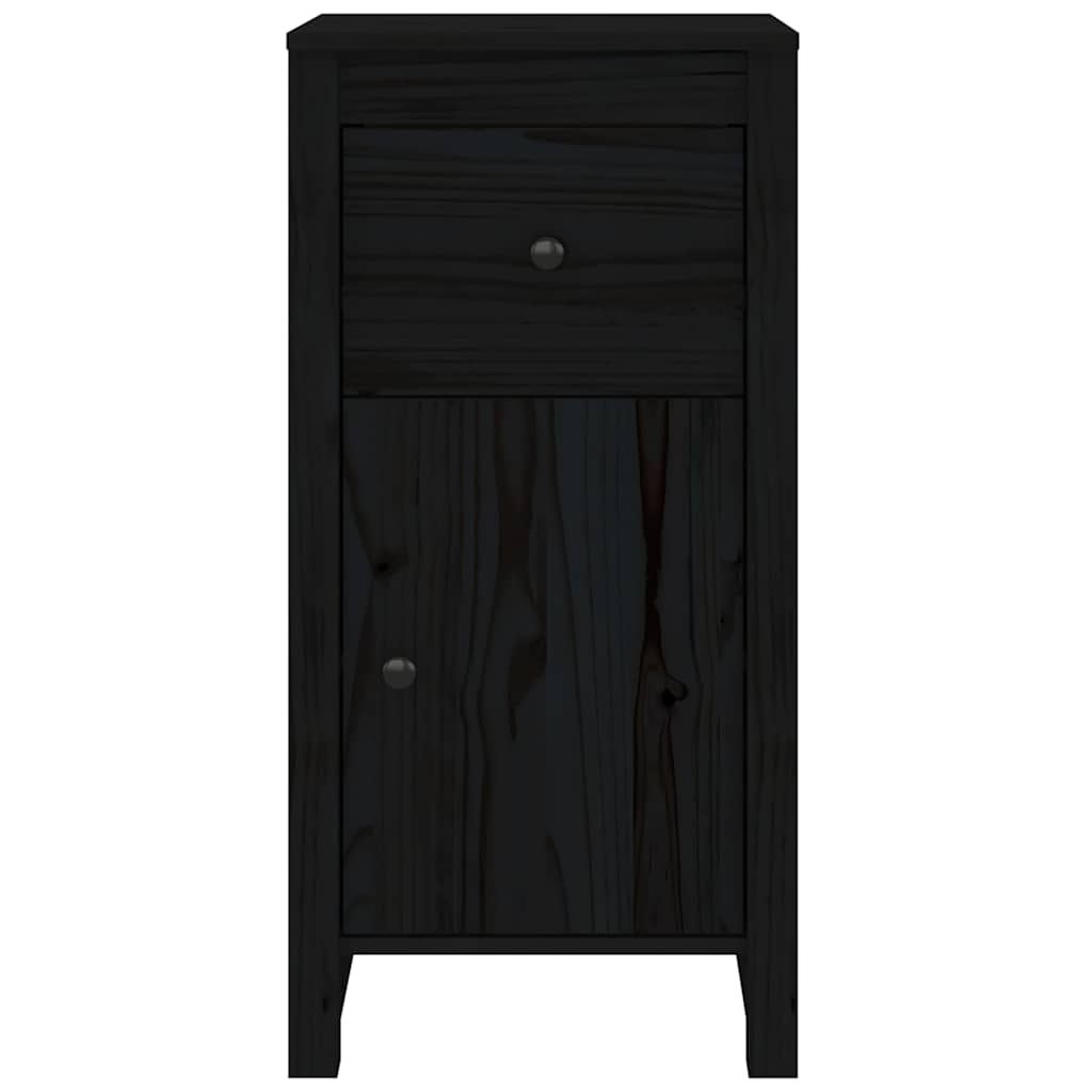 vidaXL Sideboard | Set of 2 | Black | Solid pine wood | Medium | Sideboard