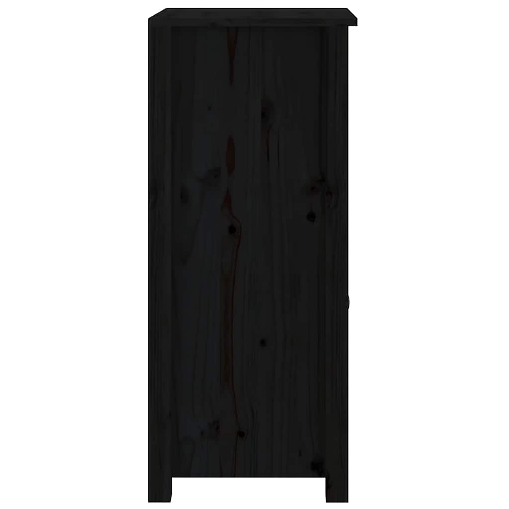 vidaXL Sideboard | Set of 2 | Black | Solid pine wood | Medium | Sideboard
