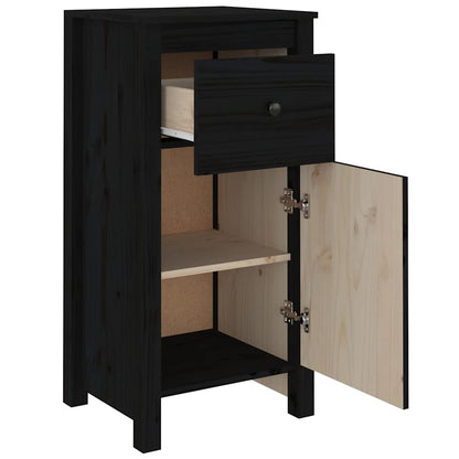 vidaXL Sideboard | Set of 2 | Black | Solid pine wood | Medium | Sideboard