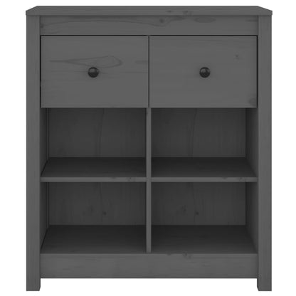 vidaXL Sideboard Grey 70x35x80 cm Solid Wood Pine