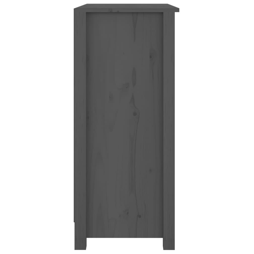 vidaXL Sideboard Grey 70x35x80 cm Solid Wood Pine
