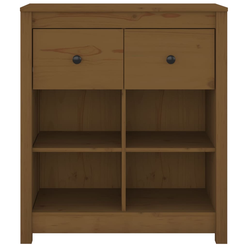 vidaXL Sideboard Honey Brown 70x35x80 cm Solid Wood Pine