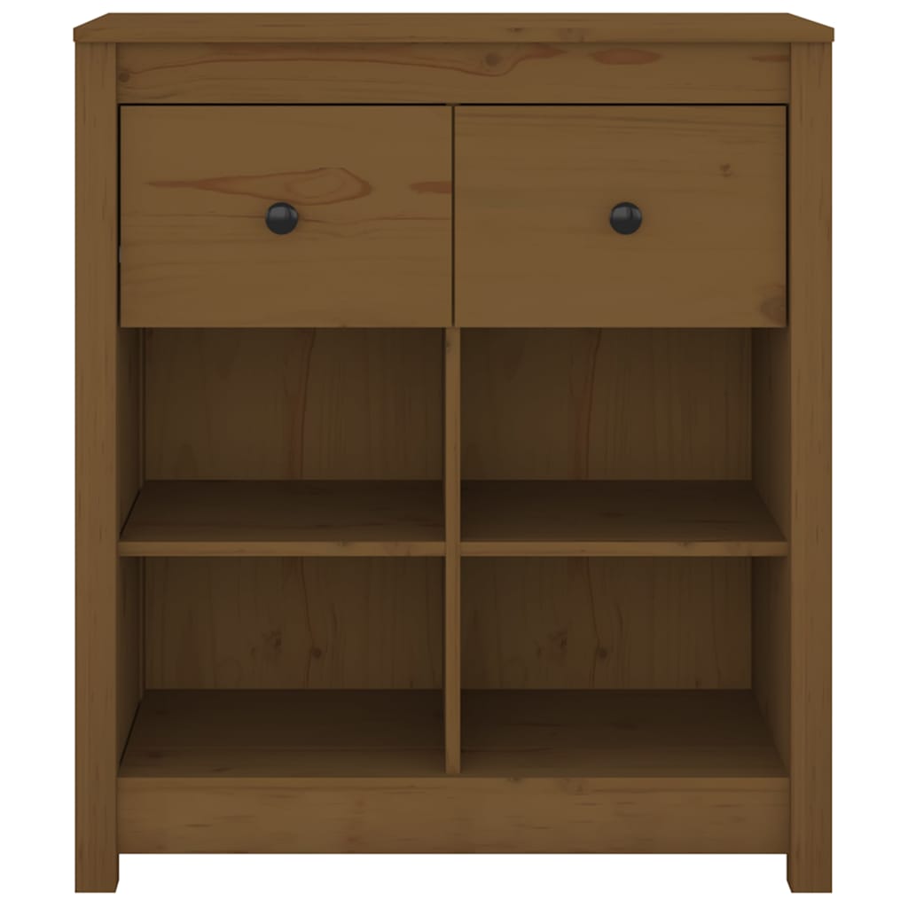 vidaXL Sideboard Honey Brown 70x35x80 cm Solid Wood Pine