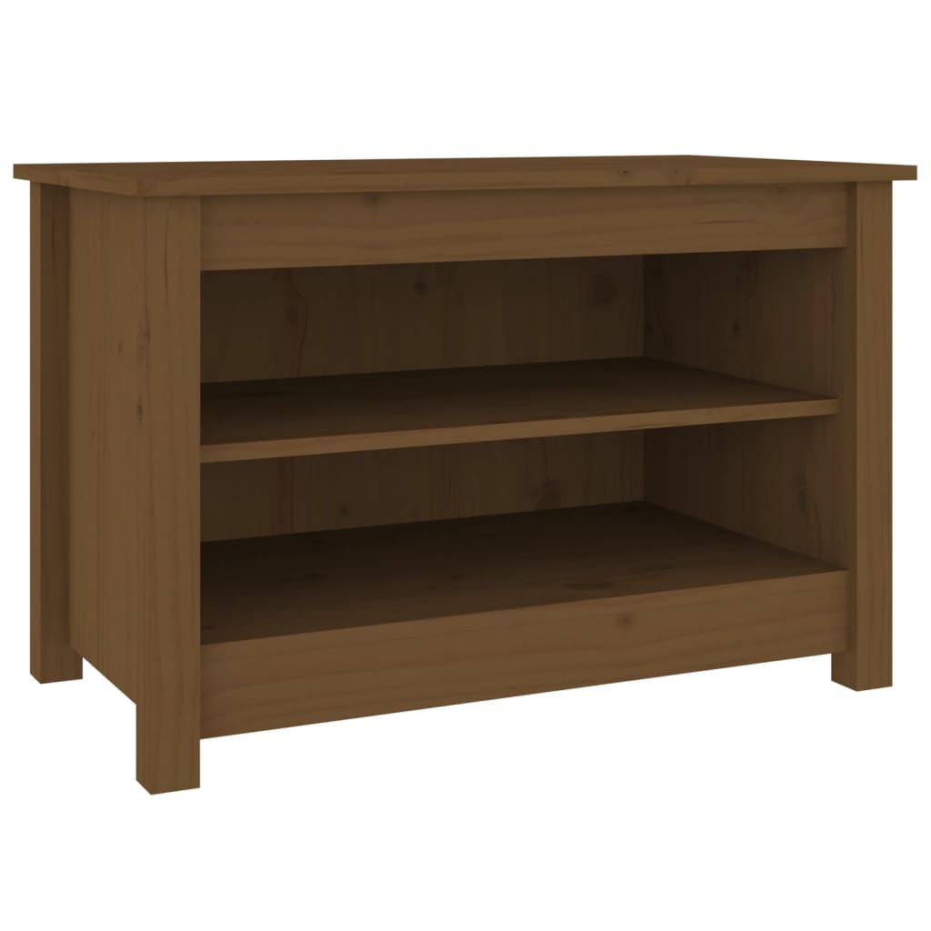 vidaXL Shoe Bench Honey Brown 70x38x45.5 cm Solid Wood Pine