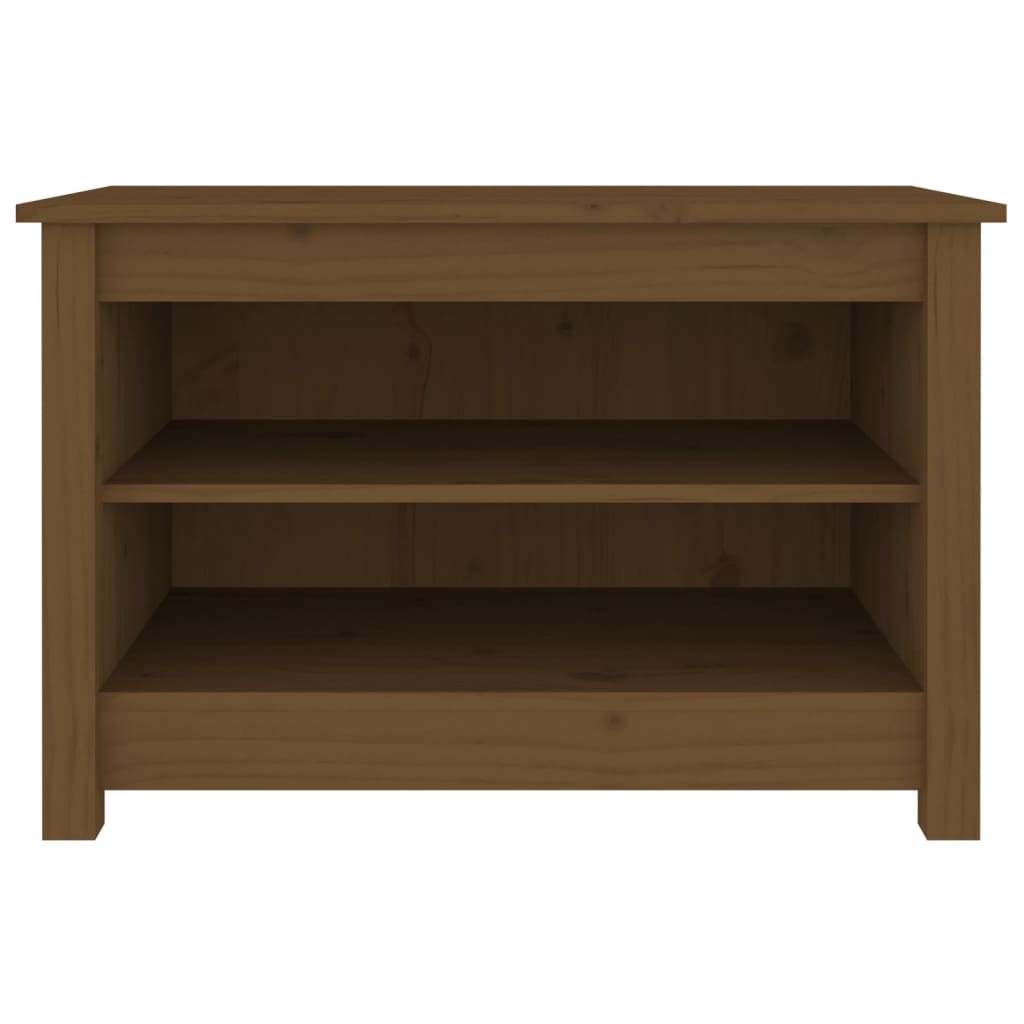 vidaXL Shoe Bench Honey Brown 70x38x45.5 cm Solid Wood Pine