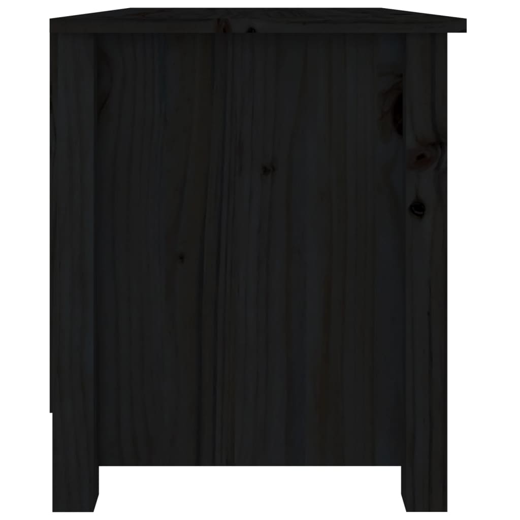 vidaXL Shoe Bench Black 70x38x45.5 cm Solid Wood Pine