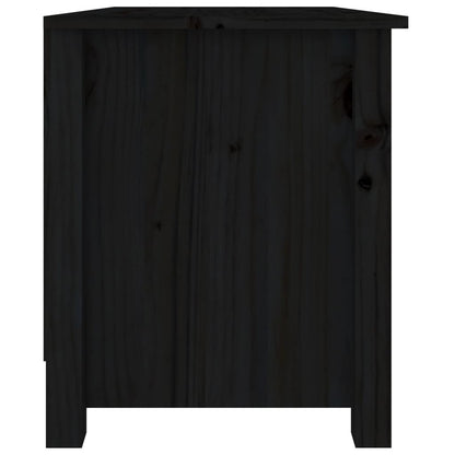 vidaXL Shoe Bench Black 70x38x45.5 cm Solid Wood Pine