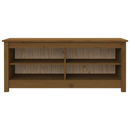 vidaXL Shoe Bench Honey Brown 110x38x45.5 cm Solid Wood Pine