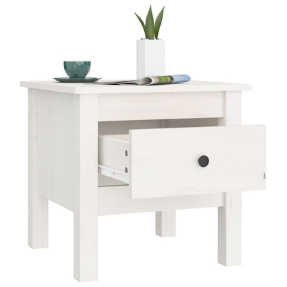 vidaXL Side Tables 2 pcs White 40x40x39 cm Solid Wood Pine