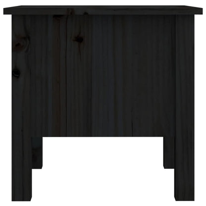 vidaXL Side Tables 2 pcs Black 40x40x39 cm Solid Wood Pine