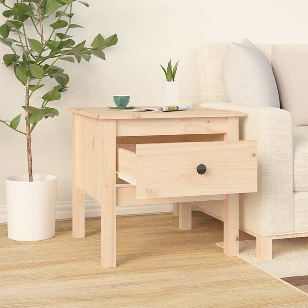 vidaXL Side Table 50x50x49 cm Solid Wood Pine