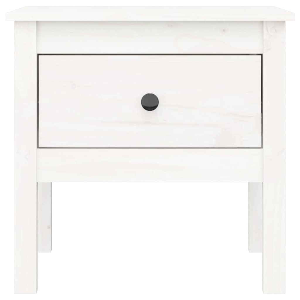 vidaXL Side Tables 2 pcs White 50x50x49 cm Solid Wood Pine