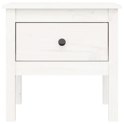 vidaXL Side Tables 2 pcs White 50x50x49 cm Solid Wood Pine