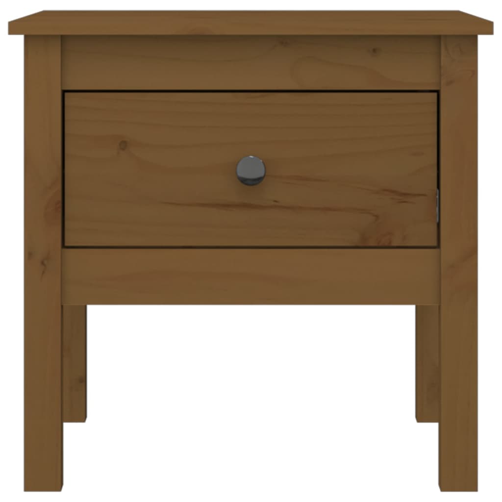 vidaXL Side Table Honey Brown 50x50x49 cm Solid Wood Pine