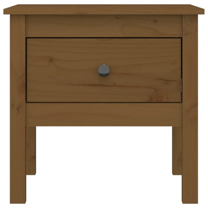vidaXL Side Table Honey Brown 50x50x49 cm Solid Wood Pine