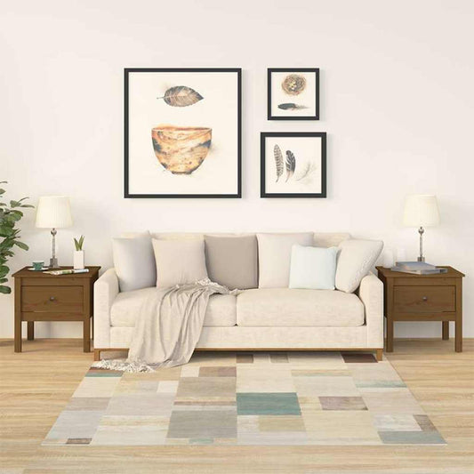vidaXL Side Tables 2 pcs Honey Brown 50x50x49 cm Solid Wood Pine