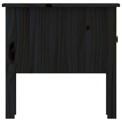 vidaXL Side Table Black 50x50x49 cm Solid Wood Pine