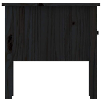vidaXL Side Tables 2 pcs Black 50x50x49 cm Solid Wood Pine