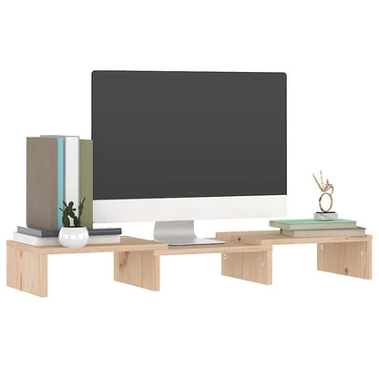 vidaXL Monitor Stand 60x24x10,5 cm Solid Wood Pine