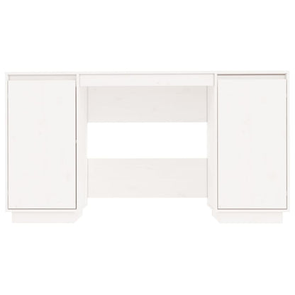 vidaXL Desk White 140x50x75 cm Solid Wood Pine