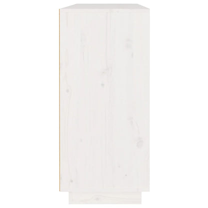vidaXL Sideboard White 110x34x75 cm Solid Wood Pine