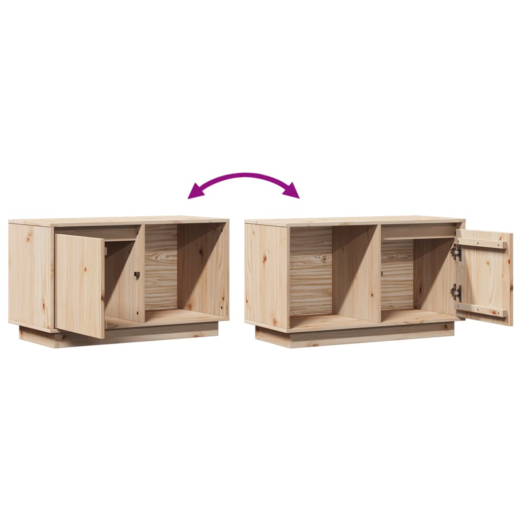 vidaXL TV Cabinet 74x35x44 cm Solid Wood Pine