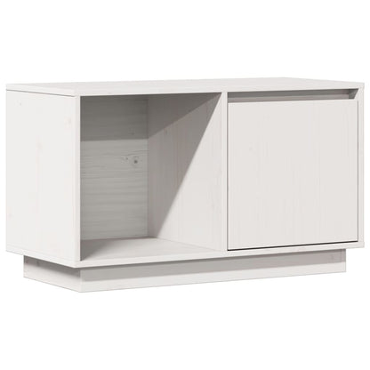 vidaXL TV Cabinet White 74x35x44 cm Solid Wood Pine