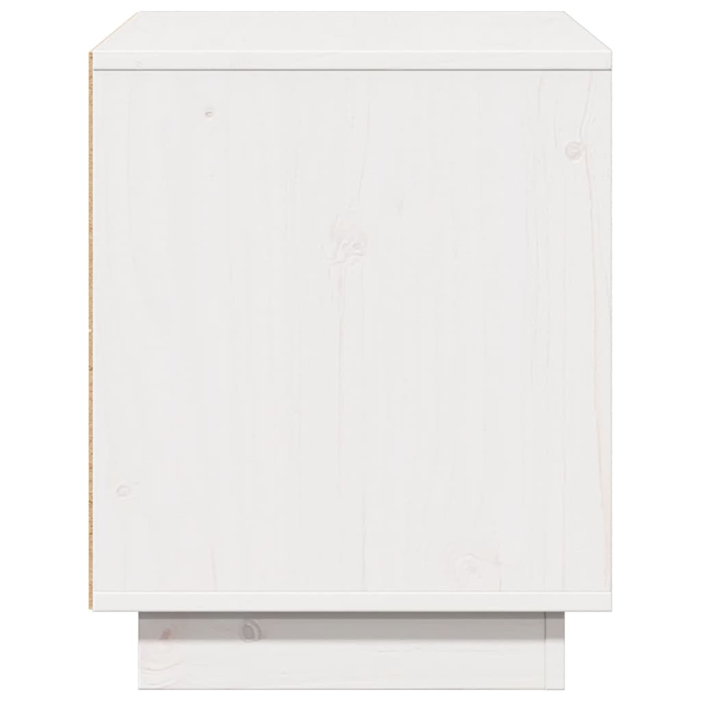 vidaXL TV Cabinet White 74x35x44 cm Solid Wood Pine