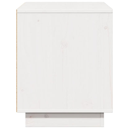 vidaXL TV Cabinet White 74x35x44 cm Solid Wood Pine