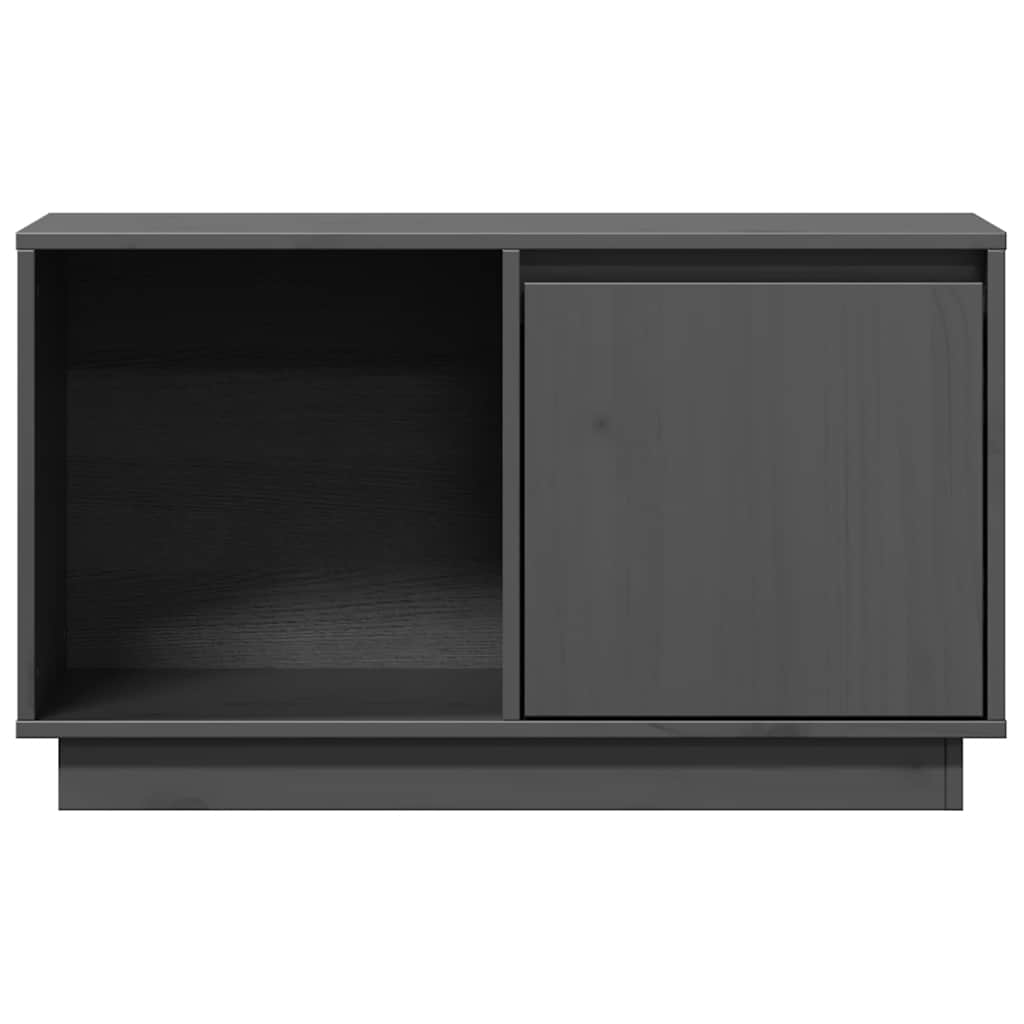 vidaXL TV Cabinet Grey 74x35x44 cm Solid Wood Pine