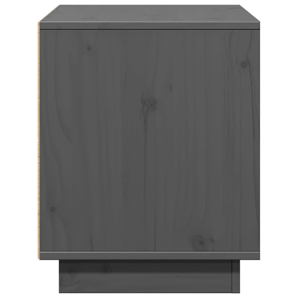 vidaXL TV Cabinet Grey 74x35x44 cm Solid Wood Pine