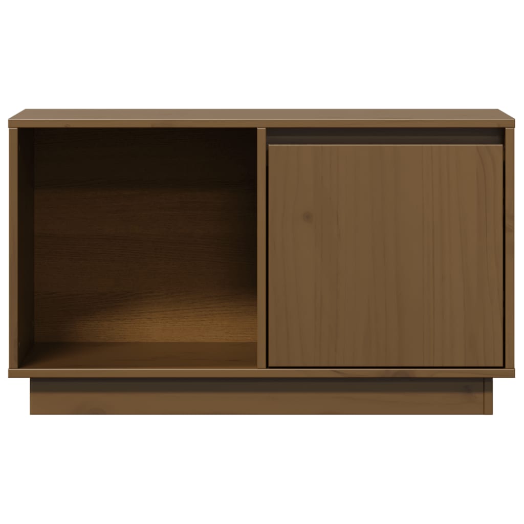 vidaXL TV Cabinet Honey Brown 74x35x44 cm Solid Wood Pine
