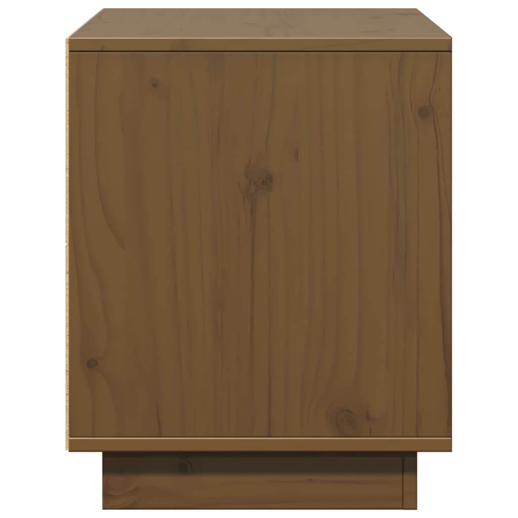 vidaXL TV Cabinet Honey Brown 74x35x44 cm Solid Wood Pine