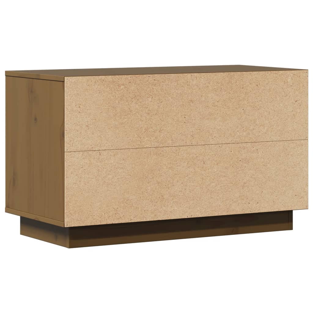 vidaXL TV Cabinet Honey Brown 74x35x44 cm Solid Wood Pine