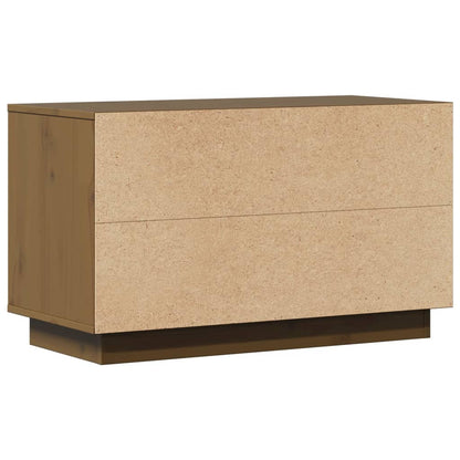 vidaXL TV Cabinet Honey Brown 74x35x44 cm Solid Wood Pine
