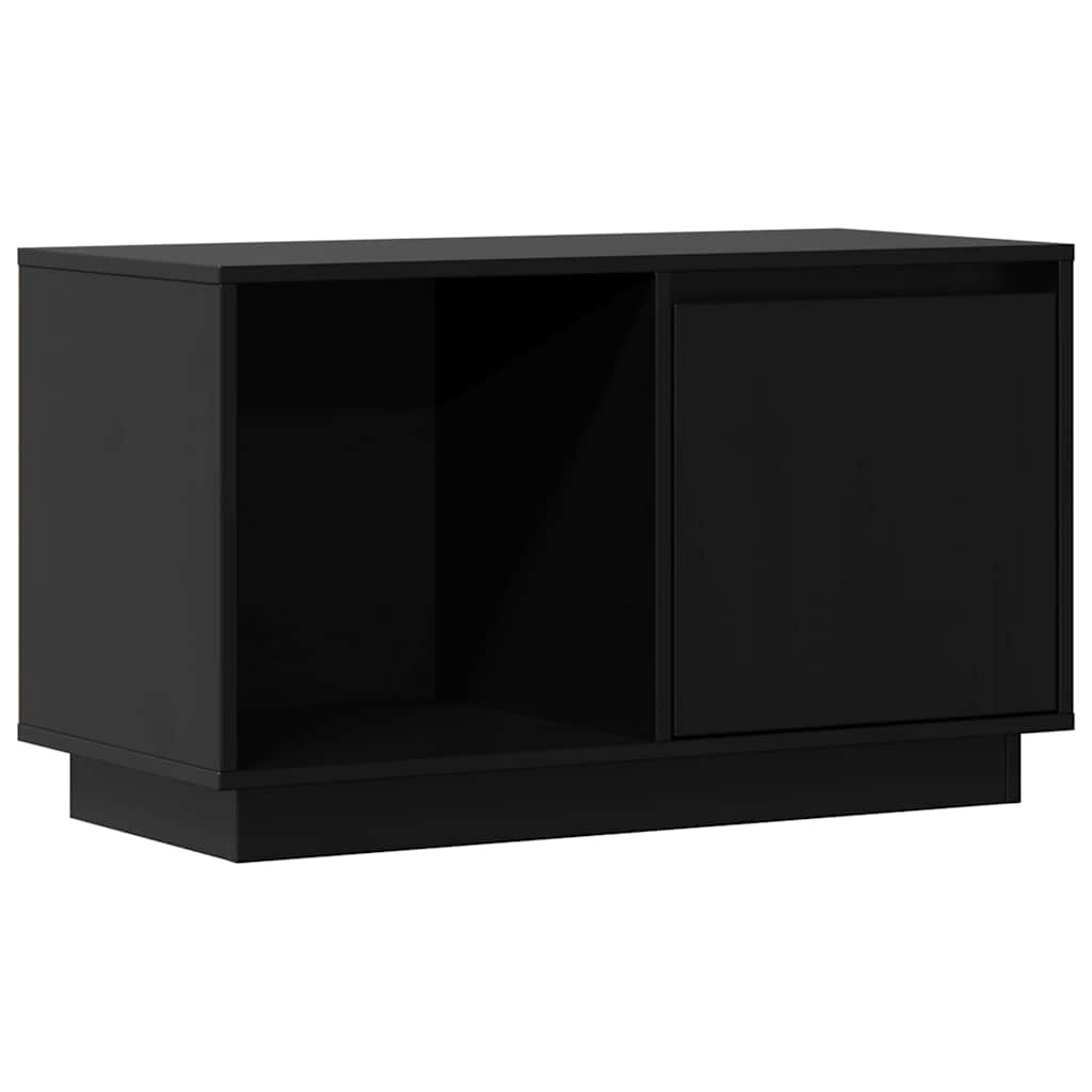 vidaXL TV Cabinet Black 74x35x44 cm Solid Wood Pine