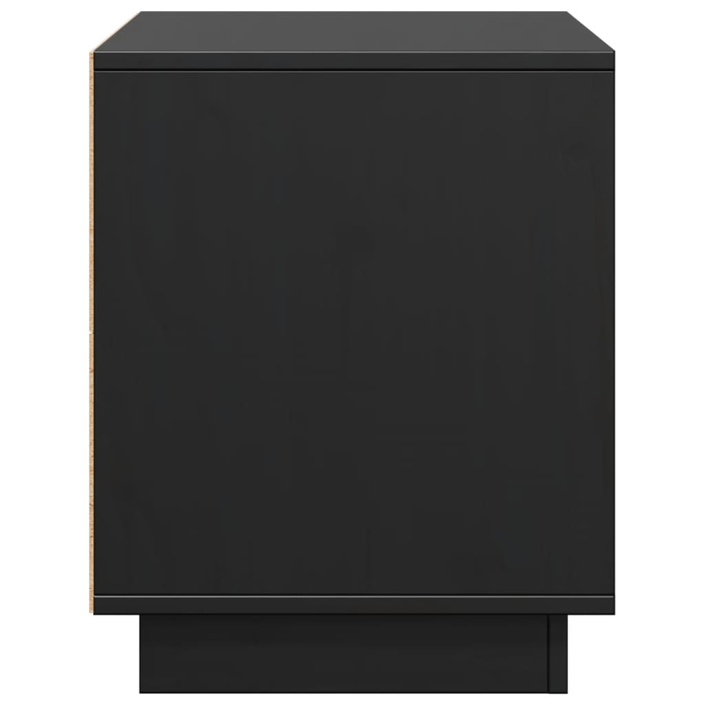 vidaXL TV Cabinet Black 74x35x44 cm Solid Wood Pine