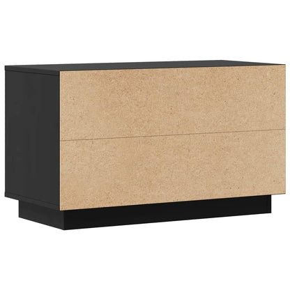 vidaXL TV Cabinet Black 74x35x44 cm Solid Wood Pine
